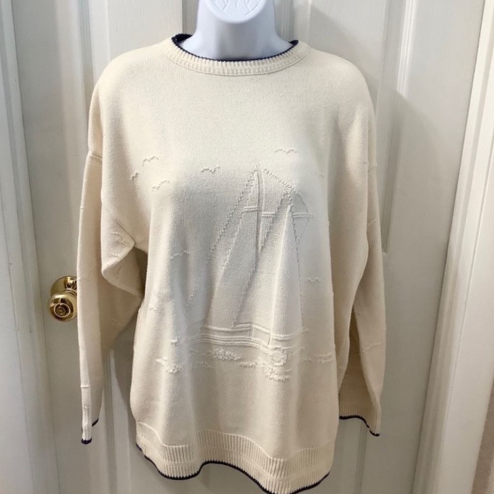 Brimwick Nautical Cotton Crewneck Sweater